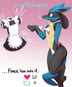 Lucario's Strip Game 003