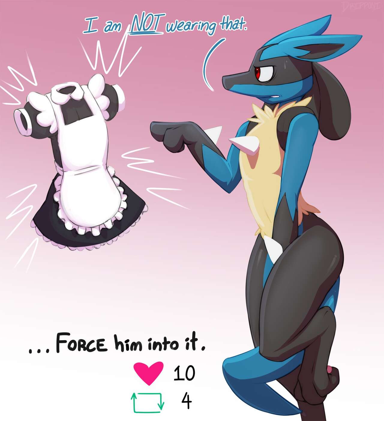 Lucario's Strip Game 003