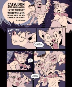 Catsudon Gets Gangbanged In The Woods By Werewolves Who Are Also A Bunch Of Dorks 001
