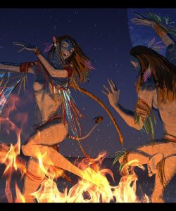 Jake Sully, Neytiri And Quaritch 002