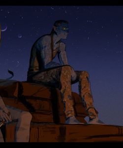 Jake Sully, Neytiri And Quaritch 004
