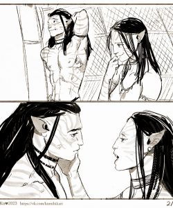 Jake Sully, Neytiri And Quaritch 006