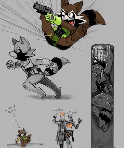Retro Rocket Raccoon 011